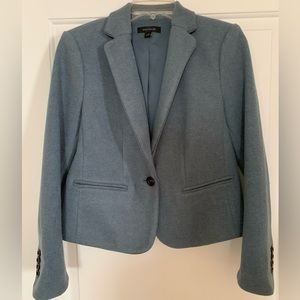 Ann Taylor Newbury Blazer in Brushed Rib. Faded Teal color